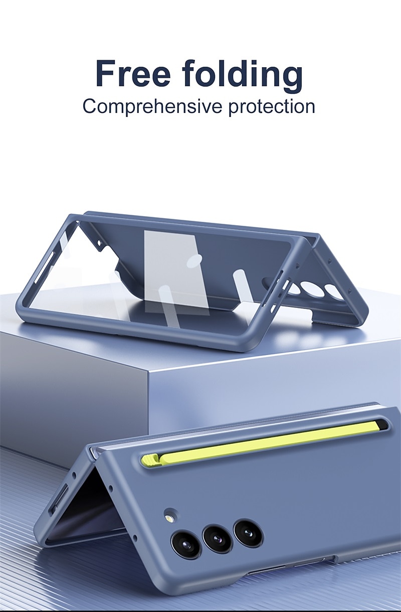 Phone Case For Samsung Galaxy Z Fold 6 Z Fold 5 Z Fold 4 Z Fold 3 Back Cover with Screen Protector Pencil Holder Full Body Protective PC 2025 - $31.99 –P5
