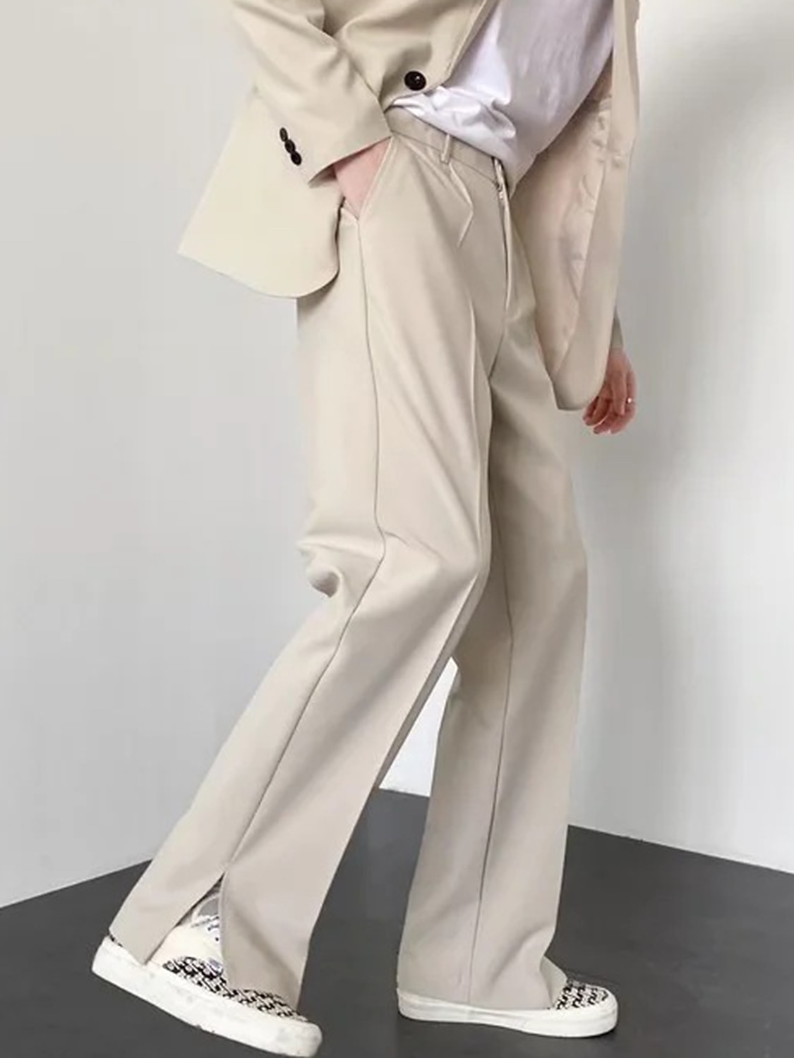 Pánské Oblekové Kalhoty Oblek Kalhoty Kapsy Elastický pas Bez vzoru Pohodlné Prodyšné Venkovní Denní Jdeme ven Módní Na běžné nošení Černá Vodní modrá 2026 - $30.99 –P3