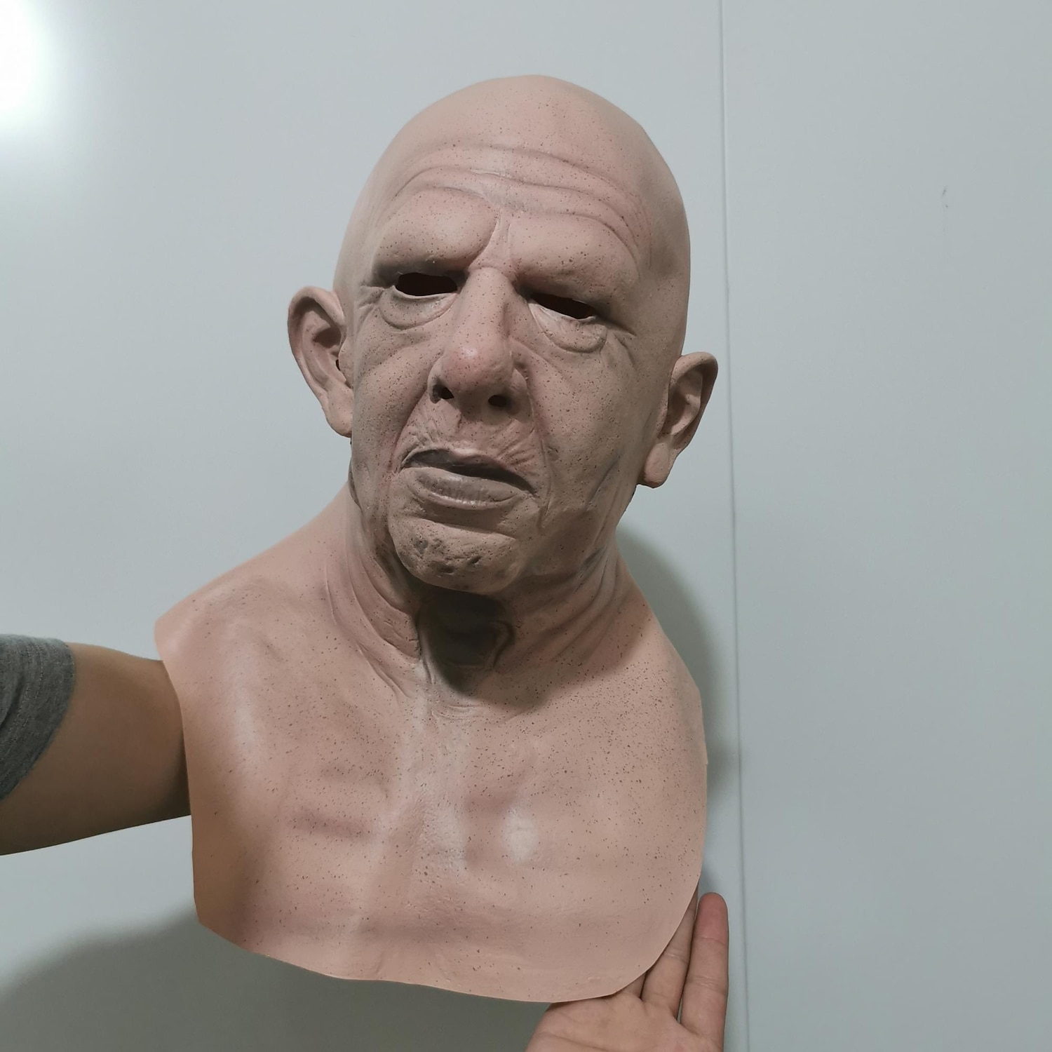 halloween mask realistisk gammal man mask läskig mänsklig latex mask, skrämmande skrynkla mask halloween cosplay kostym mask fest rekvisita 2025 - $27.99 –P10
