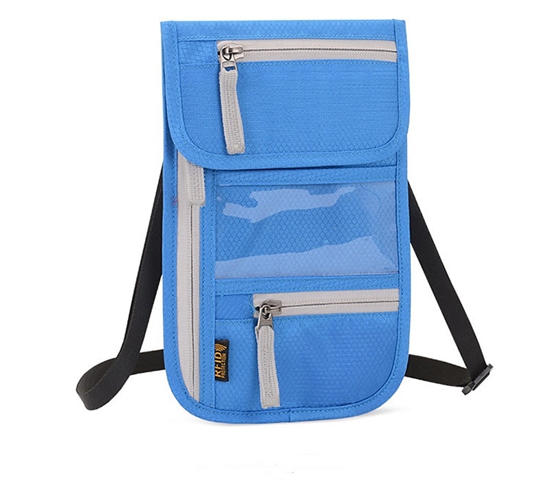 מחזיק דרכון חסימת rfid נסיעות ארנק כרטיס תיק shileding neck pouch security protect רצועה מותאמת תיק faraday 2025 - $14.99 –P7