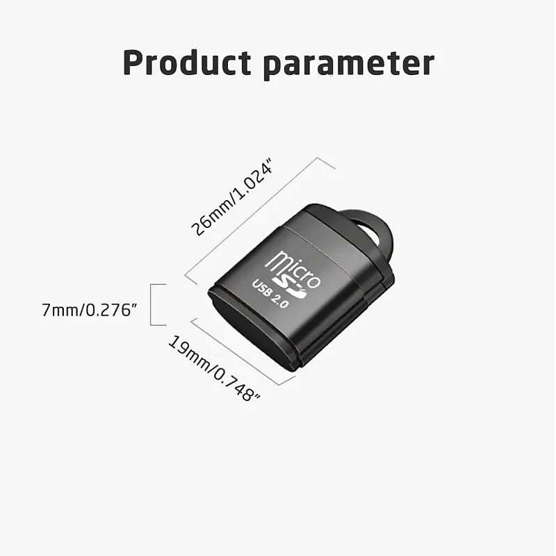 Mini TF Card Reader Lanyard Card Reader Plug And PlayApplicable To Computer Car Audio And Other USB Interface Equipment For Windows Mac OS Linux 2025 - $8.99 –P6