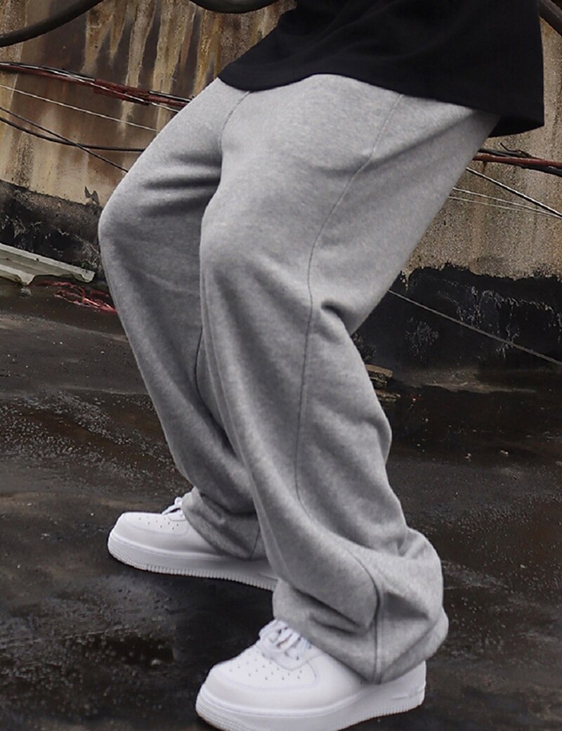 Men's Sweatpants Joggers Trousers Straight Leg Sweatpants Pocket Drawstring Elastic Waist Plain Comfort Breathable Outdoor Daily Going out Fashion Casual Black Navy Blue 2026 - $18.99 –P1