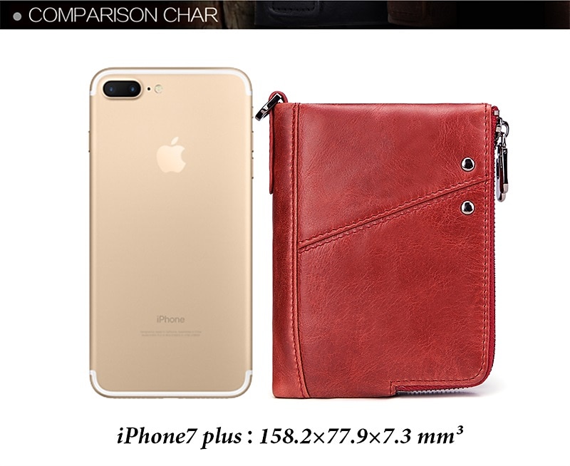 Anti-theft Brush RFID Leather Men's Wallet Multi-function Double zipper Vertical Wallet Top layer leather fashion casual change bag 2026 - $25.99 –P14