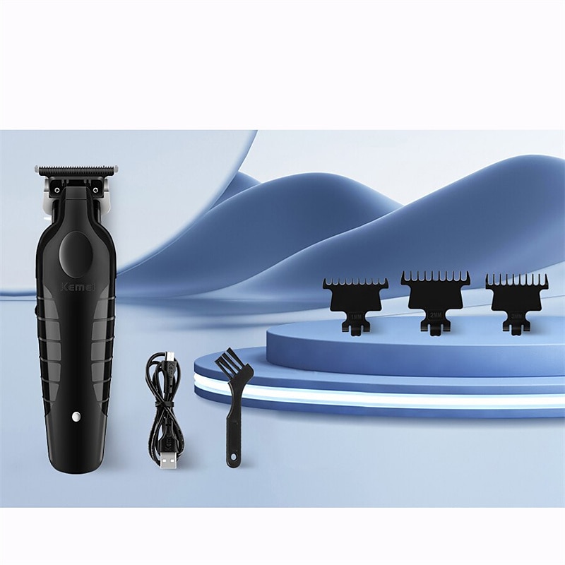 KEMEI Máquinas de Cabelo Pretas para Homens Aparadores Sem Fio para Corte de Cabelo Máquinas Profissionais USB Recarregáveis Sem Fio Presente do Dia dos Namorados de 2026 por $45.99 –P1