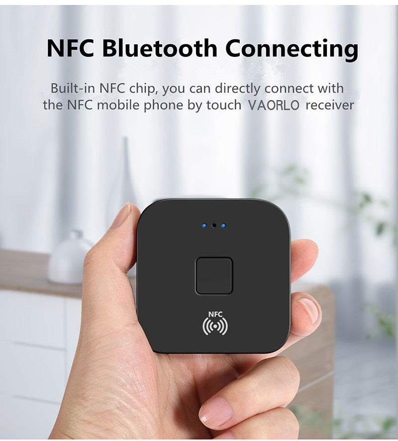 Приемник vaorlo nfc, адаптер Bluetooth 5,0 с разъемом 3,5 мм aux для автомобильного комплекта, динамик и наушники, беспроводной приемник, стерео музыка 2025 - $22.99 –P4
