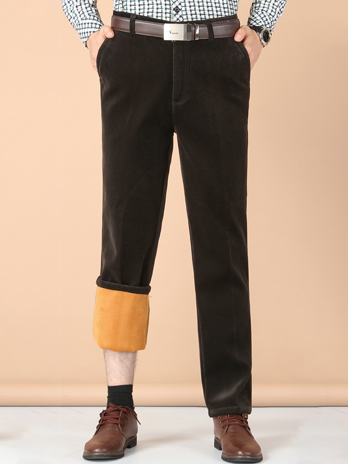 2026年 男性用 スーツ フリースパンツ コーデュロイパンツ ズボン スーツパンツ ポケット 平織り 履き心地よい 高通気性 アウトドア 日常 お出かけ ファッション カジュアル ブラック ワイン  コレクション – $40.99 –P1