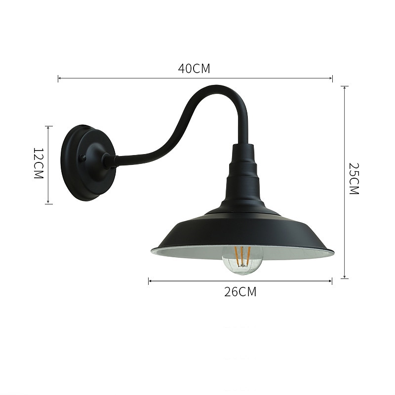 lampada da parete personalità americana nostalgia retrò applique da parete per esterni corridoio corridoio balcone lampada da parete impermeabile patio in ferro battuto 110-240v del 2025 a $100.99 –P3