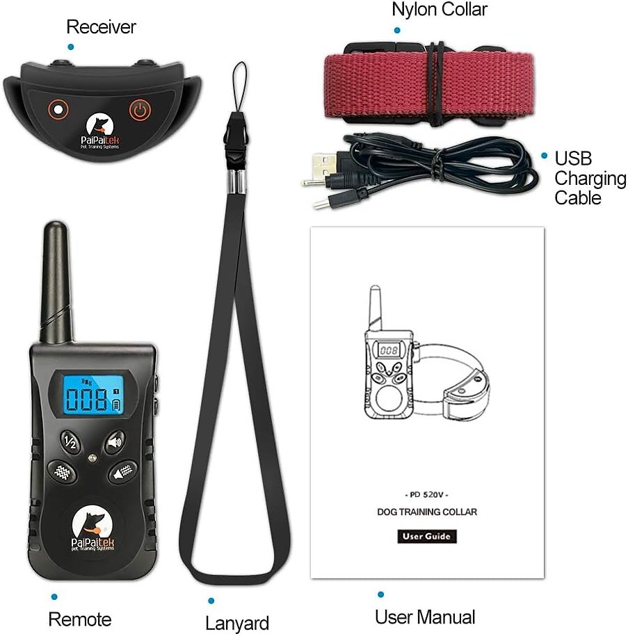 Paipaitek No Shock Dog Training Collar Rechargeable & Waterproof No Shock Dog Collar with Remote Up to 1600Ft Remote Range Suitable for deaf dogs used to attract their attention 2025 - $52.99 –P6