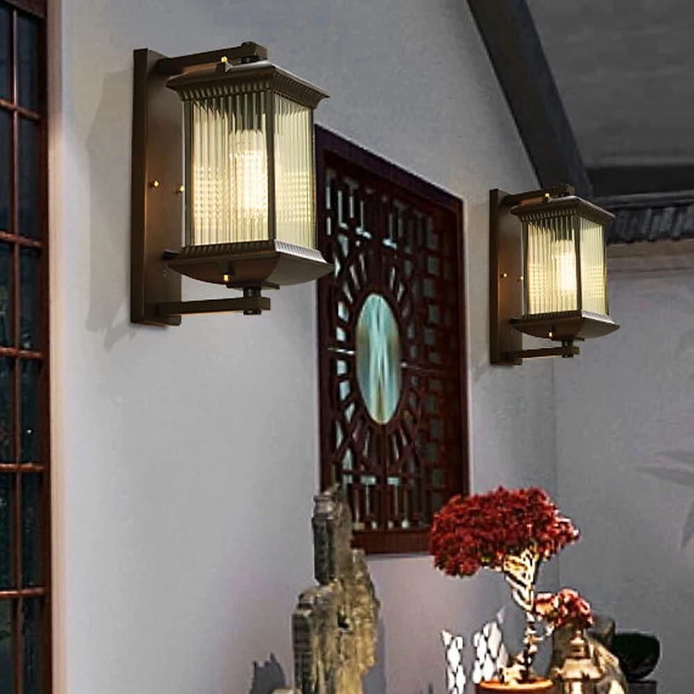 applique da parete a led apparecchio di illuminazione per interni ed esterni lanterna esterna impermeabile ip65 alluminio antiruggine lanterna in vetro lampada da parete lanterna cortile giardino del 2025 a $175.99 –P5