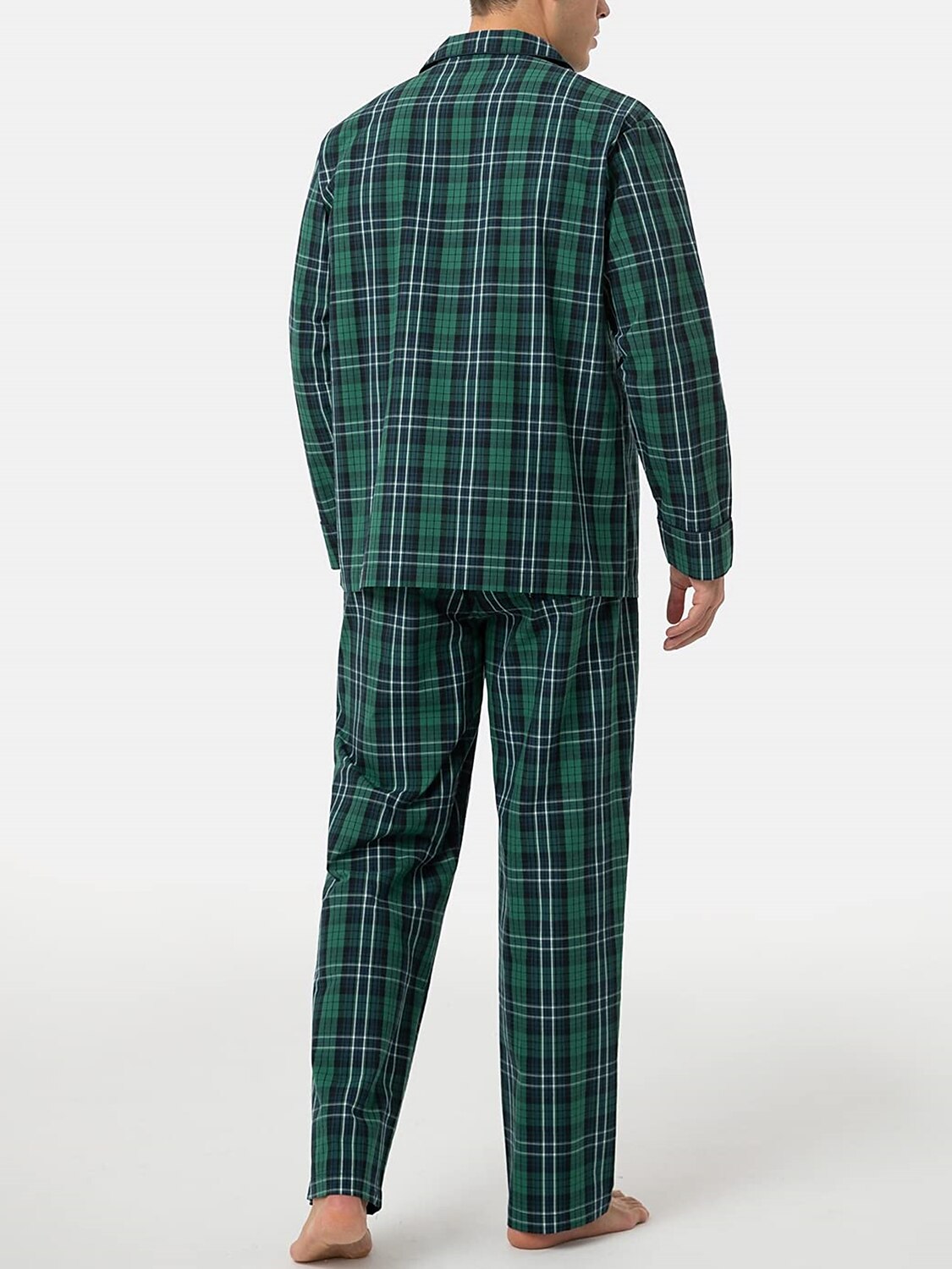 Per uomo loungewear Pigiami Set pigiama Top e pantalone del pigiama 2 pezzi A quadri Moda Informale Comoda Interni Giornaliero Cotone Comfort Bavero Manica lunga Camicia Pantalone A cordoncino Vita del 2025 a $16.39 –P4