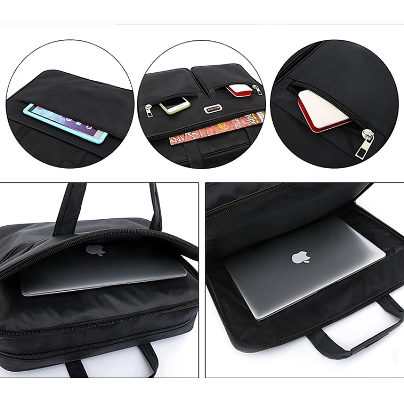 Men's Business Laptop Bag with Shoulder Strap, Water-Resistant Work Briefcase with Multiple Zipper Pockets for Office and Travel 2025 - $26.99 –P4