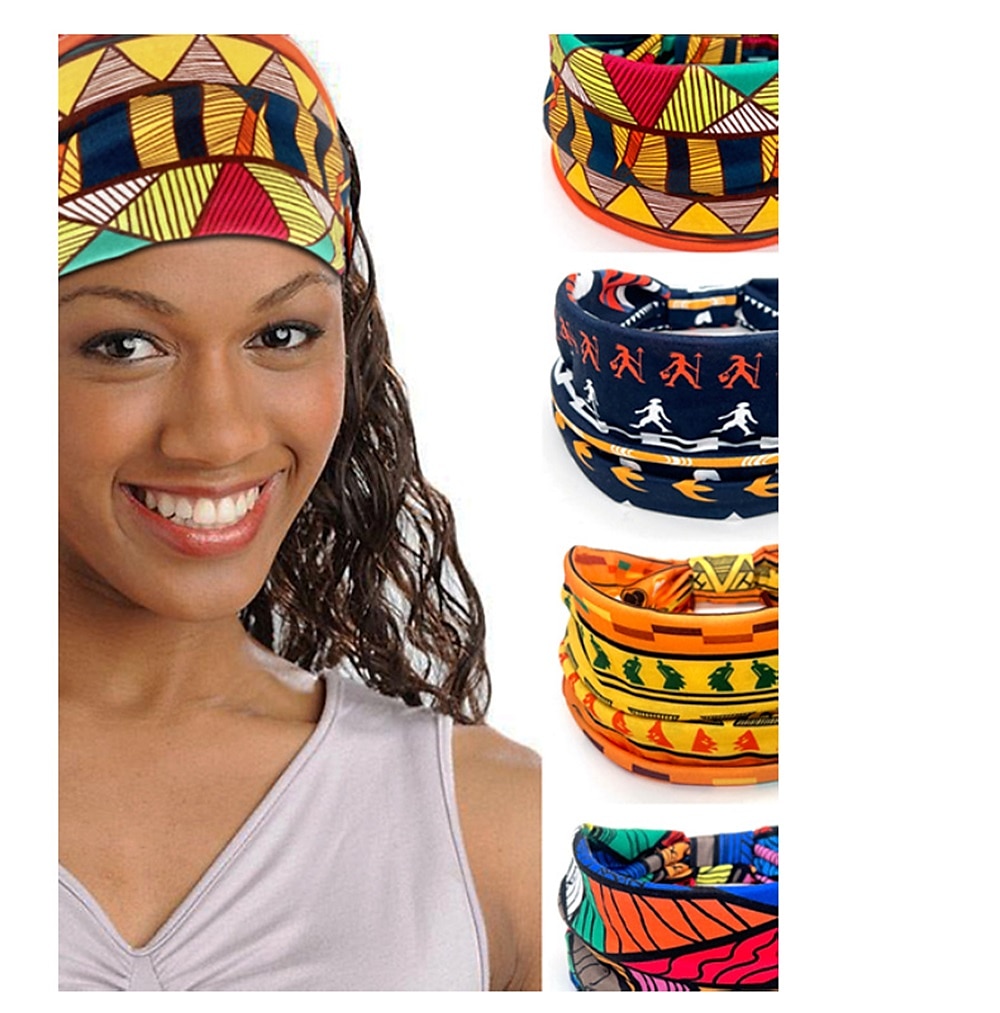 Bandes de cheveux pour femmes, motifs imprimés africains, large bord, nouage élastique, bandeaux de sport, de yoga, couvre-chef pour femmes, accessoires pour cheveux de 2025 ? $6.99 –P1