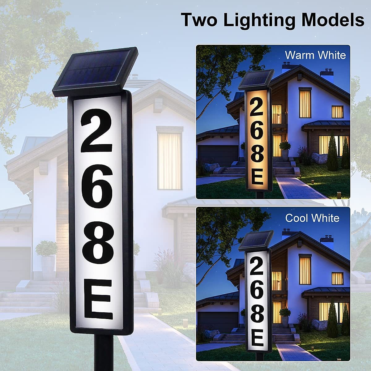 signe de numéro de maison solaire lettres d'éclairage à LED solaire signes d'adresse solaires imperméables pour la cour plaque d'adresse d'éclairage à LED solaire pour la maison et la maison de 2025 ? $46.99 –P5