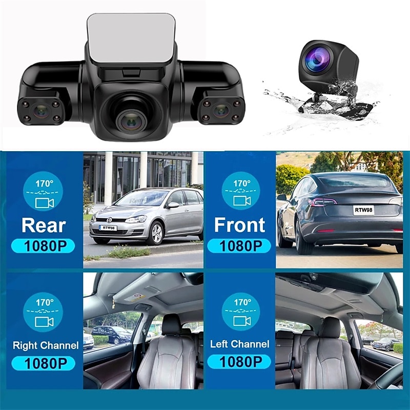 4 Channel 4*1080p Dash Camera Built-in Gps & Wifi Cpl Dual Lens 8