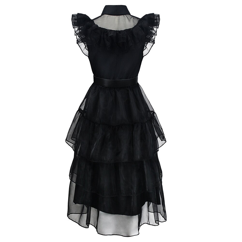Středa Addams Addamsova rodina středa Šaty Cosplay kostým Punk a gotika Filmové kostýmy for Dámské Dívčí Dospělí Děti Plesová maškaráda 2025 - $41.99 –P3