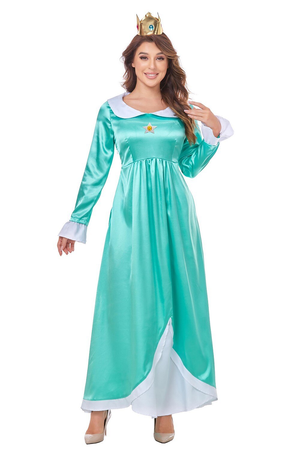 Super Bros Prinsessa Peach Cosplay-Asut Aikuisten Naisten Cosplay Karnevaali Suoritus Halloween Karnevaali Naamiaiset Mardi Gras Helppo karnevaaliasu 2025 - $50.99 -P15