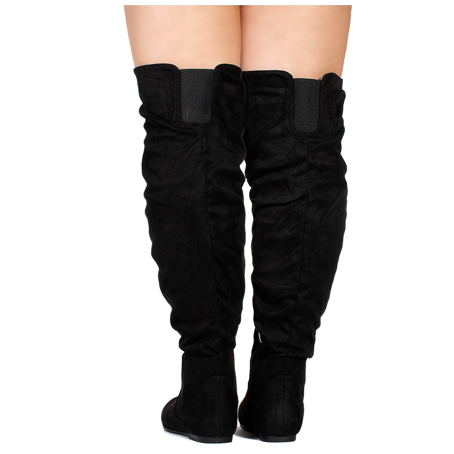 Női Csizmák Fordított bőr cipő Slouchy Boots Extra méret Szabadtéri Napi Tömör szín Térd fölé érő csizmák Középborjú csizma Tél Cipzár Lapos Kerek orrú Alkalmi Kényelmes minimalizmus Fordított bőr 2025 - $54.99 –P10