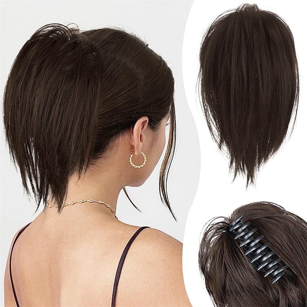 chignons Chignon Queue de cheval avec griffe Cheveux Synthétiques Pièce de cheveux Extension des cheveux Droit Soirée Usage quotidien Soirée & Evénement A1 A2 A3 de 2025 ? $12.99 –P2