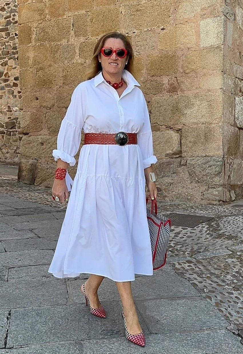 Damskie Biała sukienka Sukienka koszulowa Codzienne sukienki Sukienka maxi Na zewnątrz Codzienny Poliester Moda Codzienny Kołnierzyk koszuli Wiązanie Guzik Długi rękaw Lato Wiosna Regularny Czyste 2025 - $39.99 –P12