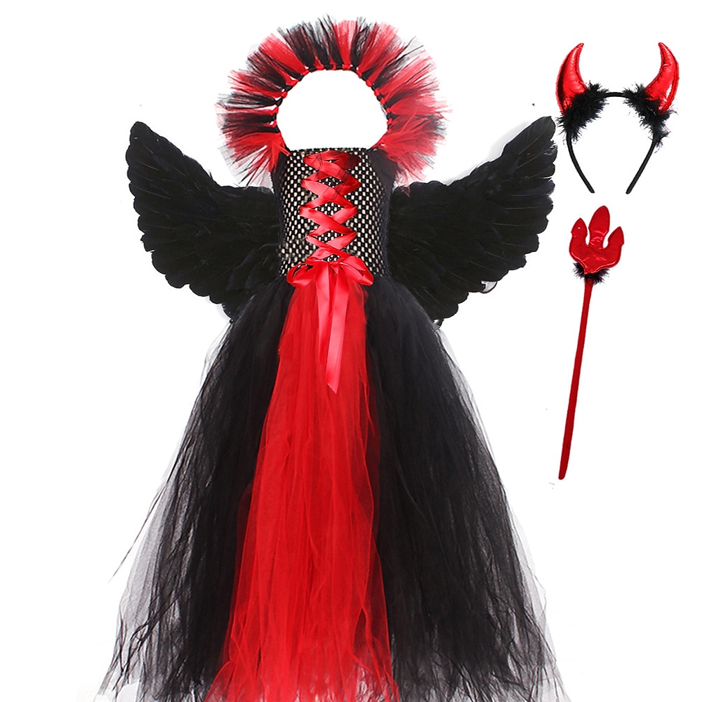 Notte di Valpurga Vestito Costume Cosplay Tutu Strega malefico Diavolo Cosplay Bambini Ragazze Carnevale Mascherata martedì grasso Feste Halloween Performance Vestirsi del 2026 a $44.99 –P6