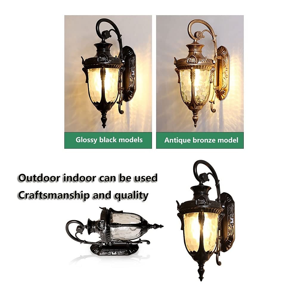 LED-Wandleuchte, Beleuchtungskörper, E27, antike Wandleuchte, Laterne, außen, wasserdicht, rostfrei, Aluminium, Glas, Laterne, Wandleuchte, Laterne, Innenhof, Garten, Balkon, Villa, dekorative 2025 - $202.19 –P6