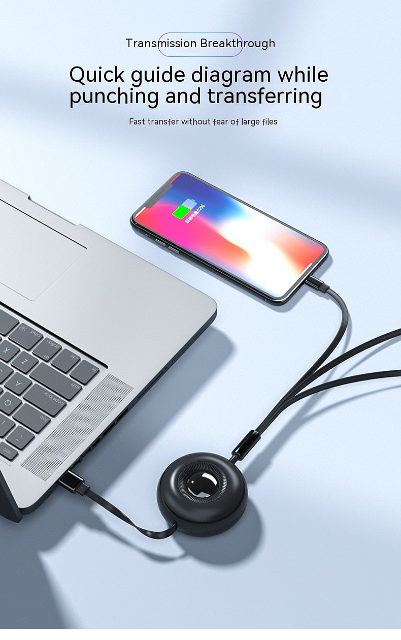 Multi Charging Cable 6A 1Pack 4ft 3 In 1 Retractable Charging Cord Multi USB Cable Fast Charger Cord Adapter With IPhone/Type C/Micro USB Port For Cell Phones/IPhone/Samsung Galaxy/Ps/Tablets And More 2025 - $14.99 –P3