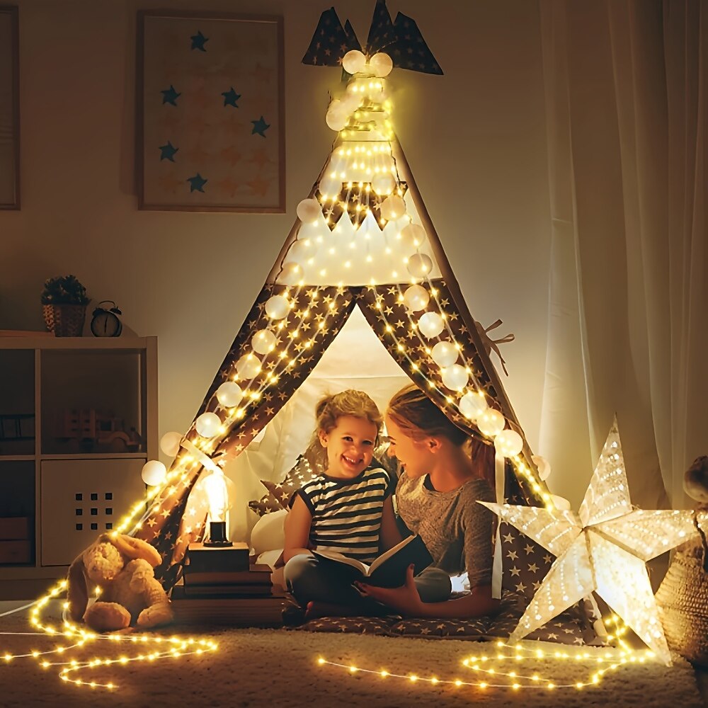 luces de hadas del árbol de la cascada 180 leds luz de la cascada del árbol de navidad 9 gotas 78,74 pulgadas luz de guirnalda al aire libre enchufe usb 8 modos cortina de ventana luz de carámbano 2025 - $22.99 –P7