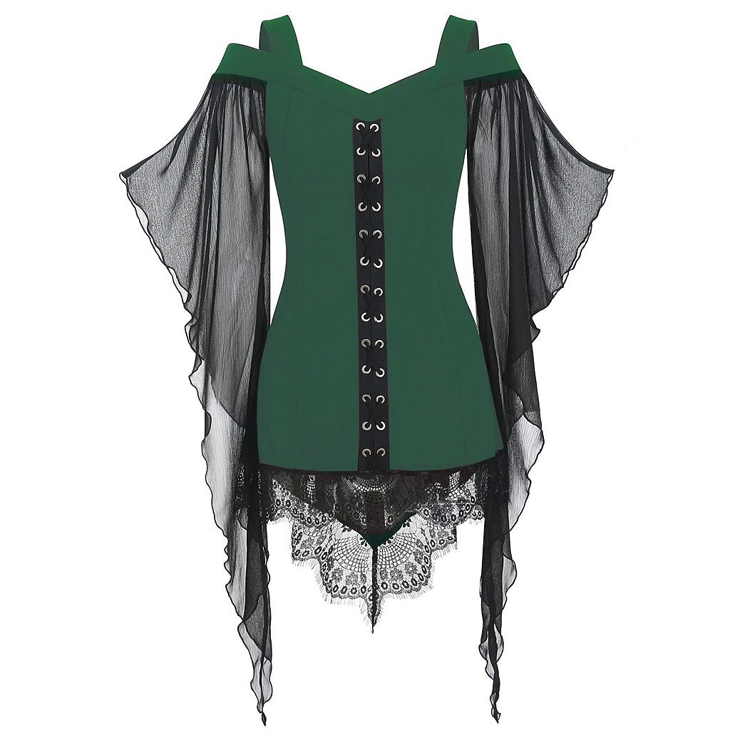 Rétro Vintage Punk & Gothique Médiéval Corset Bal Masqué Fille gothique Déguisement Femmes Carnaval Mascarade Fête / Soirée Adulte Corset de 2026 ? $20.99 –P2