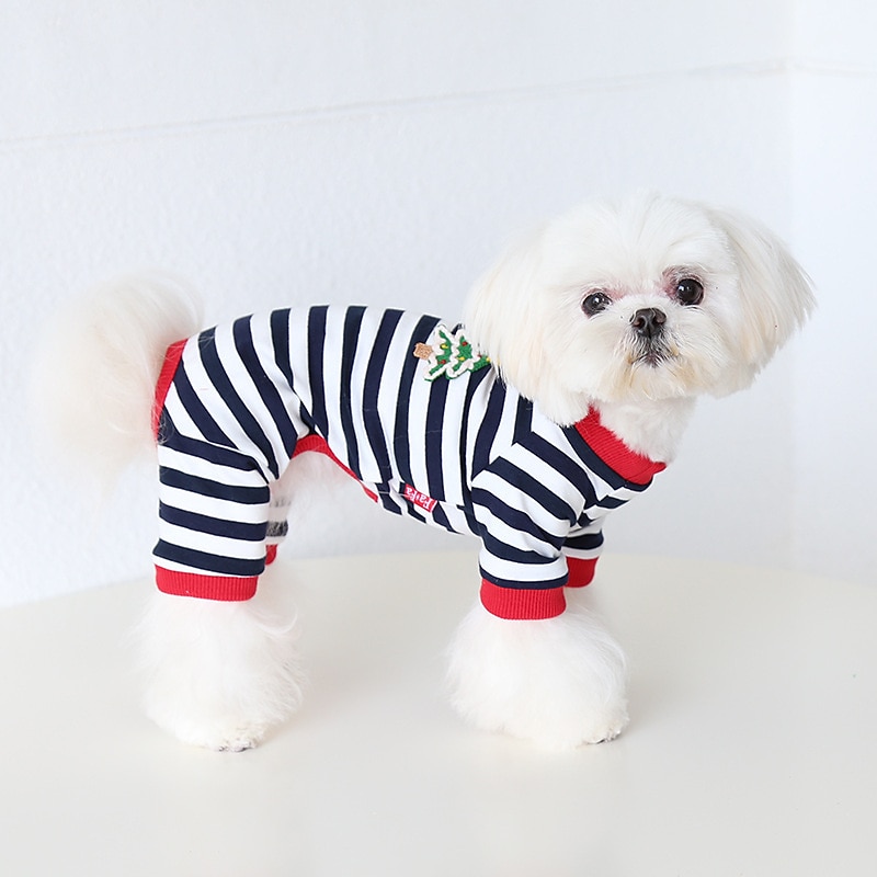 Perros Gatos Pijamas Moda Estilo lindo Invierno Suave Lavable Cómodo Navidad Exterior Casual Diario Ropa para perros for Bichón Frisé Caniche Pomerania Animal doméstico del bebé Mariposa 2025 - $23.99 –P7