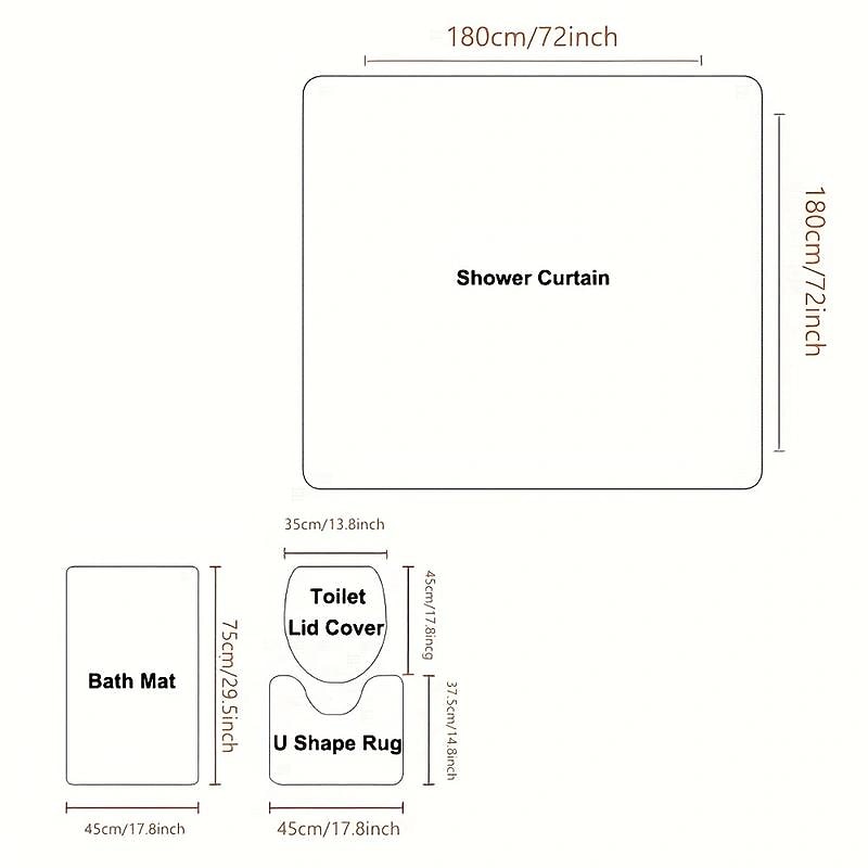 2025年 クリスマス雪の結晶シャワーカーテン、滑り止めラグ、トイレ蓋カバー&バスマット、メリークリスマスバスルーム装飾、防水シャワーカーテン、フック12個付き、クリスマスデコレーション。  コレクション – $23.99 –P1