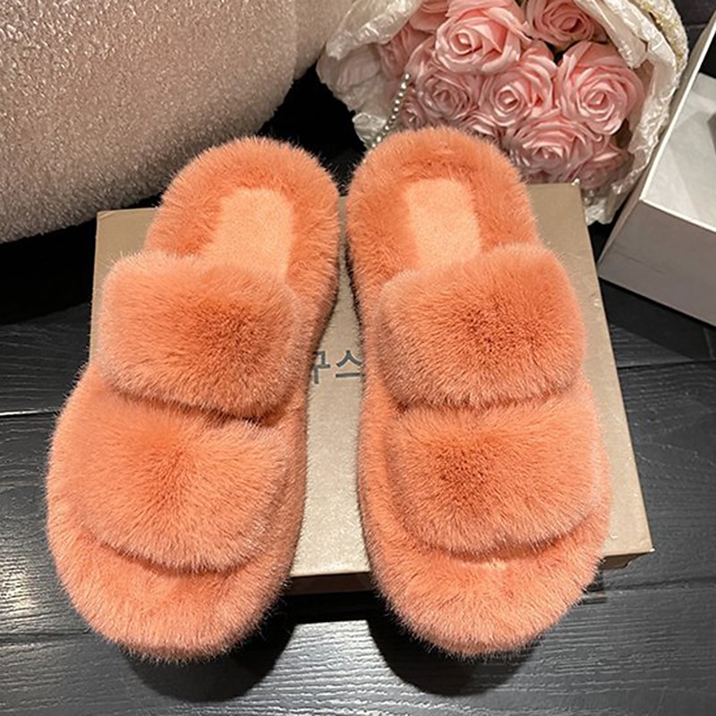 fuzzy pantofle z paměťové pěny útulné plyšové domácí pantofle nadýchané chlupaté domácí boty s otevřenou špičkou vnitřní venkovní skluzavka pantofle 2025 - $28.99 –P13