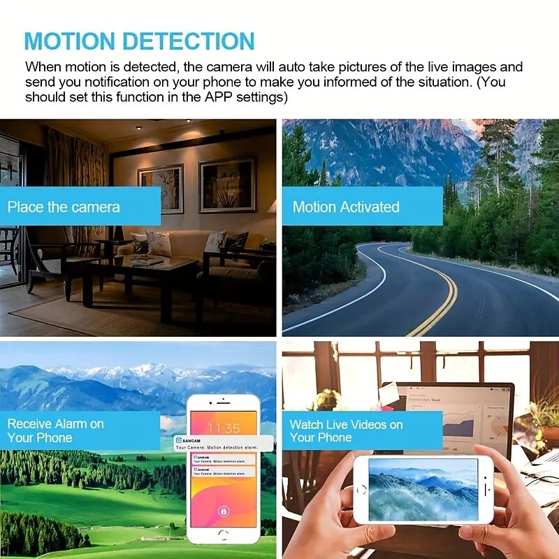 Wifi HD Wireless IP Camera 4K 200W WiFi Camera Mobile Phone Remote Monitoring Built-in Battery Night Vision Function 140 Degree Wide Angle 2025 - $58.99 –P6