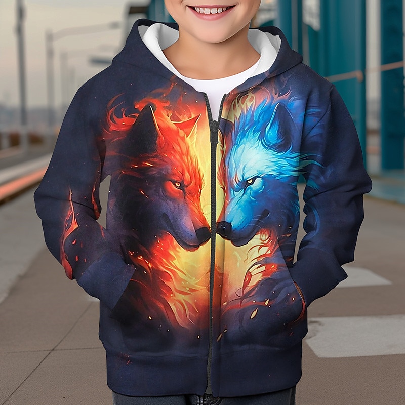 Fire cheap wolf hoodie