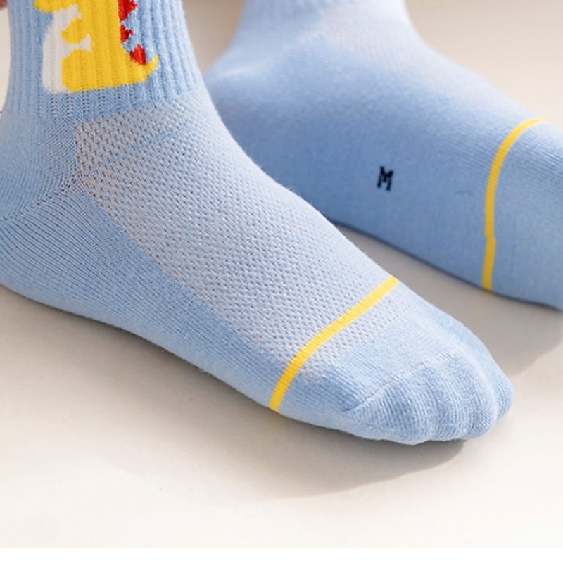 Barn Unisex 5 par Strumpor Mesh [Star Dew] Mesh [Nummer 19] Mesh [ihålig björn] Ensfärgat Prickig Mönster Vår Höst Ljuv Skola 3-13 år 2025 - $3.99 –P12