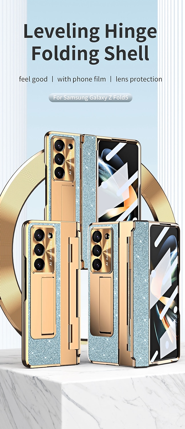 Чехол для телефона для Samsung Galaxy Z Fold 6 Z Fold 5 Z Fold 4 Z Fold 3 с поддержкой MagSafe с подставкой с защитой экрана поддержка беспроводной зарядки PC PU кожа 2025 - $32.99 –P1