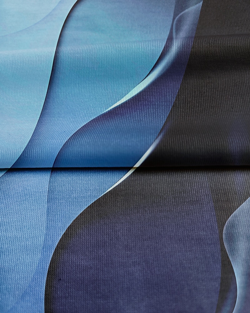 Damblus Chiffon Daglig Enkel Neon  Klara Abstrakt Tryck Lång Ärmar Långa Toppar Rund Hals Avslappnad Blå Höst  Vinter 2025 - $3.39 –P2