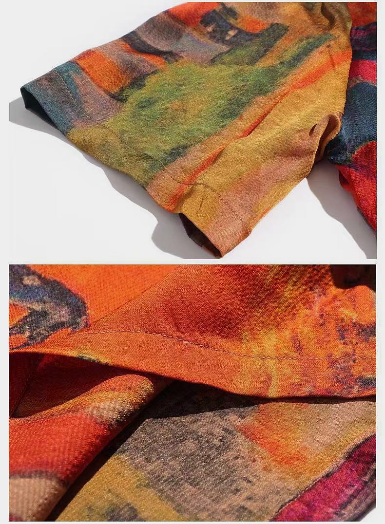 Naisten Tpaitamekko Väljä mekko Poltettu oranssi mekko Pitkä mekko Maxi mekko Oranssi Apila Lyhythihainen Painettu Painettu Kevät Kesä Tiukka pyöreä kaula-aukko Vintage Päivittäin Loma 2023 M L XL 2025 - $31.99 –P2