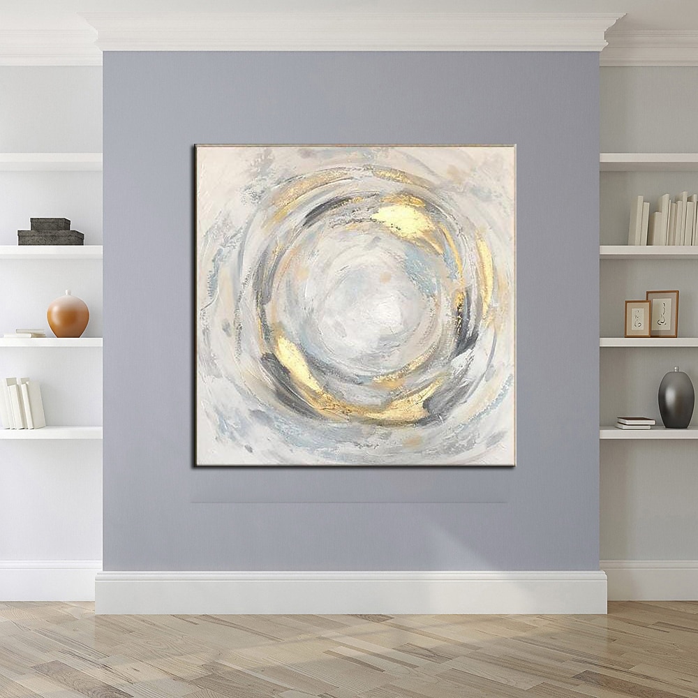 Handmade Abstract  gold painting 100% Hand Painted Oil Painting Wall Extra Large Abstract Gold circle Paintings On Canvas Original Fine Art Contemporary Wall Art Decor 2026 - $116.99 –P4