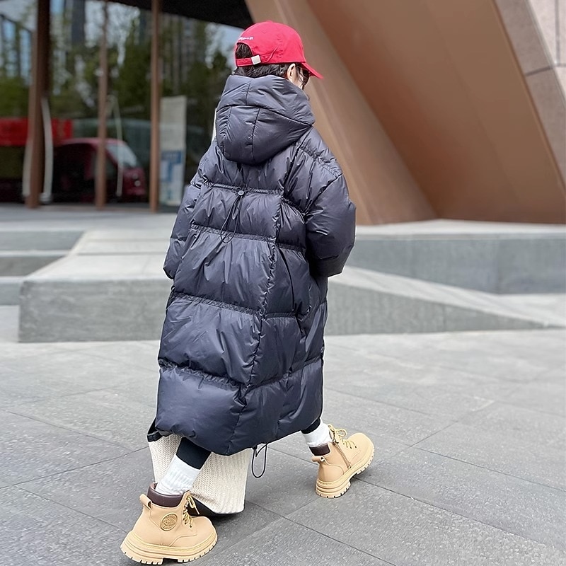 Kids Girls' Down Coat Kids Puffer Jacket Active Pocket School Coat Outerwear 4-13 Years Winter Black Purple 2025 - $48.99 –P10