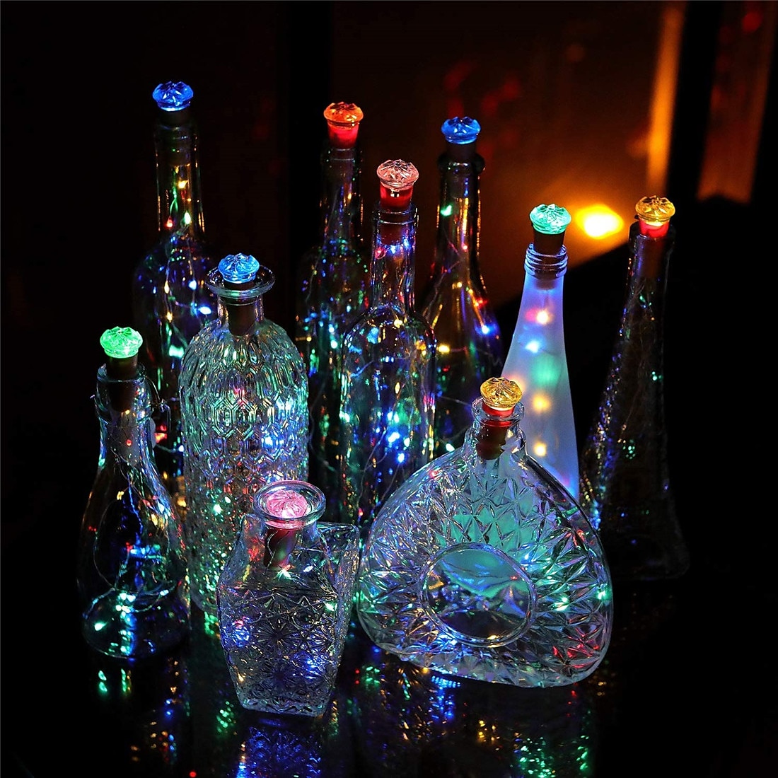 elegante festa di nozze ricevimento 20 confezioni luci per bottiglie di vino 2m con tappo di sughero – mini luci a led a batteria per fai da te casa giardino festival decor del 2025 a $27.99 –P4