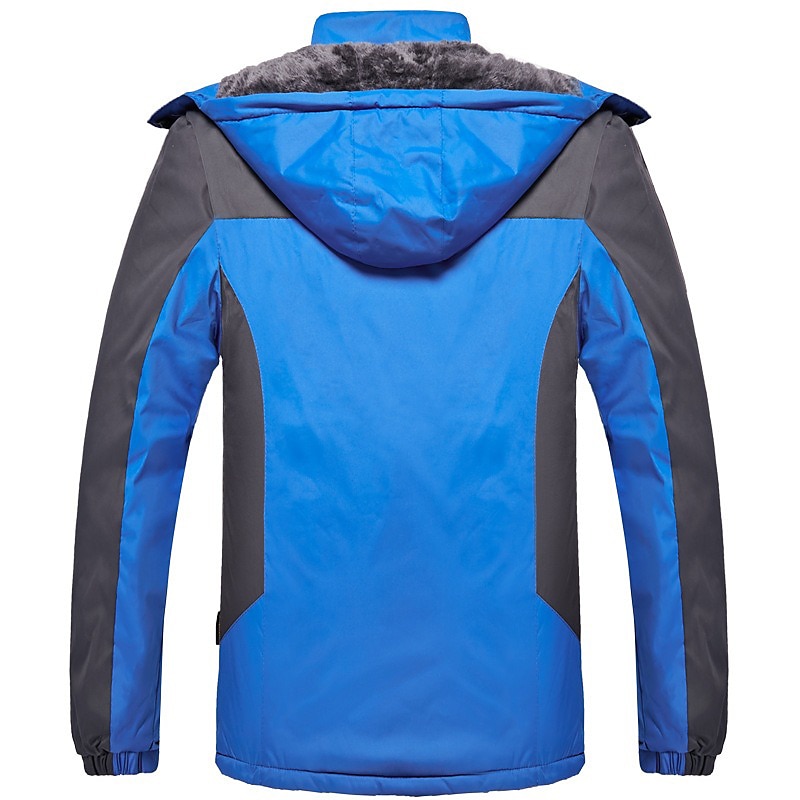 Homens Casaco com capuz Jaqueta de Trilha Jaqueta de Esqui Jaqueta de Chuva Ao ar livre Roupa Diária Quente Zíper Bolsos Inverno Bloco de cor Moda Roupa de rua Com Capuz Padrão Preto Vermelho Azul de 2025 por $67.99 –P4