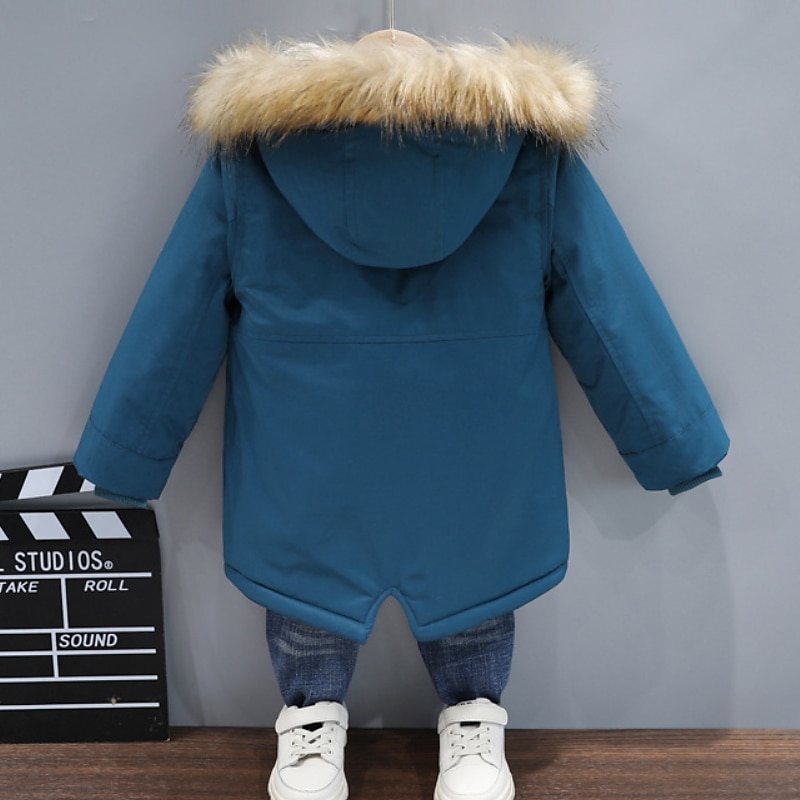 Kids Boys' Fleece Jacket Hoodie Jacket Outerwear Solid Color Long Sleeve Zipper Coat Outdoor Cotton Adorable Daily Yellow Pink Navy Blue Spring Fall 7-13 Years 2025 - $37.99 –P11