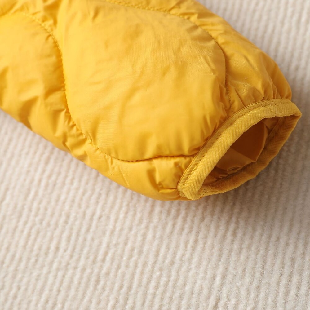 Kids Girls' Puffer Jacket Solid Color Active Button School Coat Outerwear 3-10 Years Spring Black White Yellow 2025 - $52.99 –P8