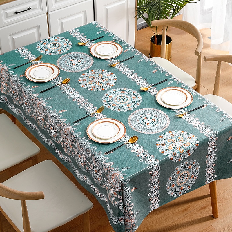 Waterproof Tablecloth PVC Oilproof Rectangle Table Cloth Table Cover for Party, Family Dining, Restrant 2025 - $11.49 –P8