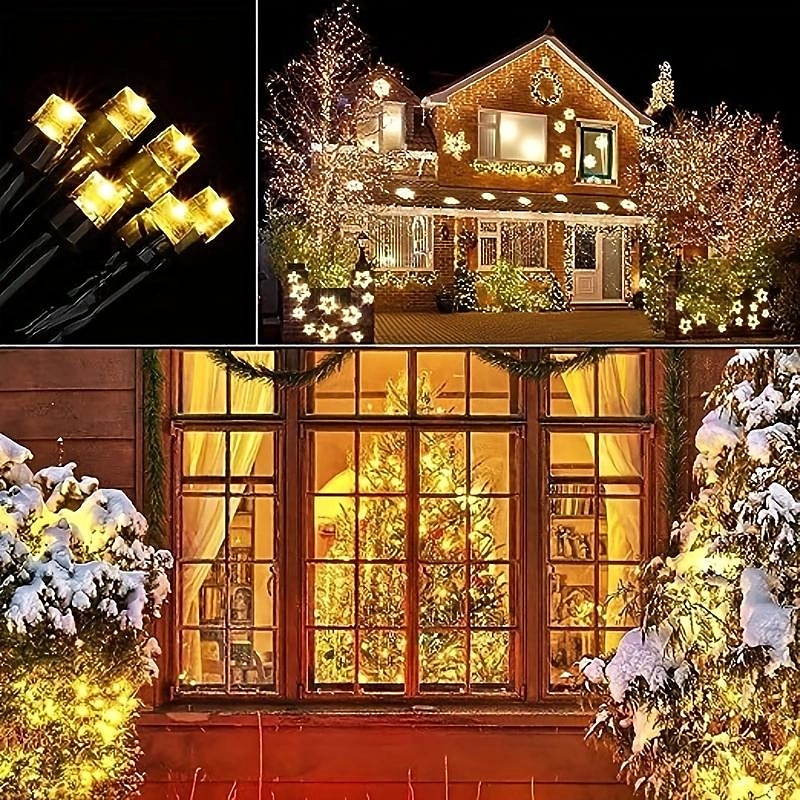 Elegant Wedding Reception Party 1000/500/300/200/100/50/30LED Solar String Light, 8 Modes, Solar Christmas Lights Waterproof for Gardens, Wedding, Party, Homes, Christmas Tree, Curtains, Outdoor 2025 - $27.99 –P8