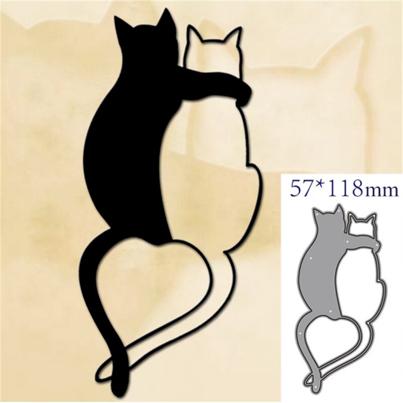 1 Stück Metall-Stanzformen, Schnittform, Tier, Katze, Dekoration, Sammelalbum, Papier, Handwerk, Messerform, Klingenstanzer, Schablonen 2025 - $13.49 –P4