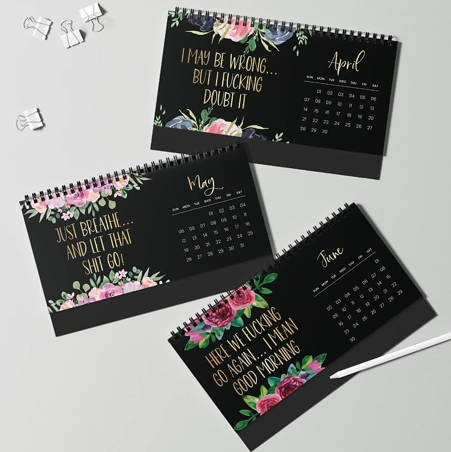 2024 'Fuck It' Calendar for Tired-Ass Women, Handmade Home Office Hanging  Calendar, Funny Swear Word Planner Monthly Calendar Gag Gift for Christmas  Xmas 2024 - $10.49