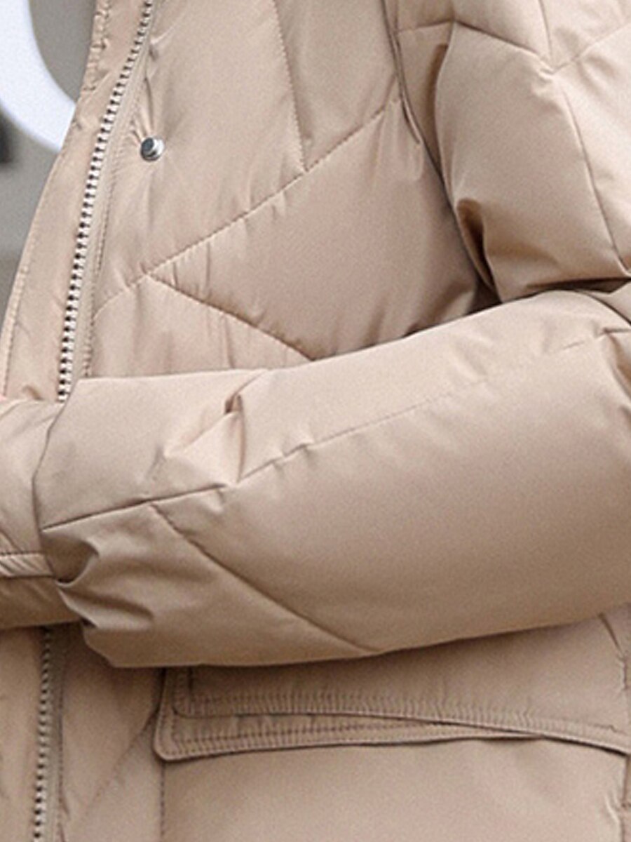 Women's Parka Long Puffer Coat Warm Heated Jacket Windproof Winter Coat with Pockets Street Outerwear Long Sleeve Fall 2023 - US $39.99 –P22