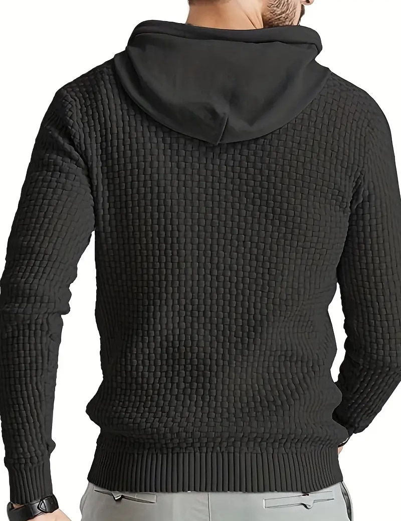 Per uomo Pullover Maglione A coste Maglia Standard A cordoncino Classico Liscio Con cappuccio Contemporaneo moderno Ufficio Da tutti i giorni Abbigliamento Inverno Nero Beige M L XL del 2026 a $19.99 –P10