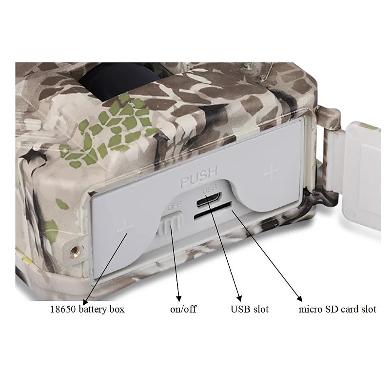 pr200 pro 12-мегапиксельная камера слежения 940 нм светодиодная ИК-камера для охоты ip54 водонепроницаемая фотоловушка ночного видения для разведки дикой природы 2026 - $58.99 –P5